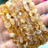 Yellow Citrine 8-10mm Stone Beads Crystal Charms for Jewelry Making
