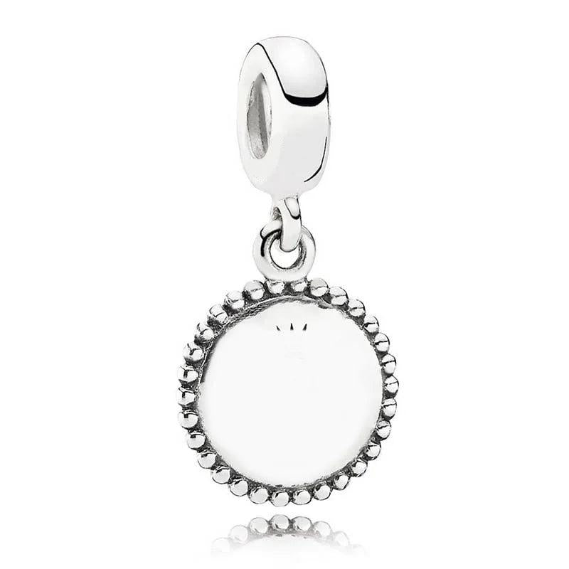 Sparkling Love Bow Flower Necklace Pendant Charm 925 Silver Bead Jewelry