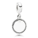 Sparkling Love Bow Flower Necklace Pendant Charm 925 Silver Bead Jewelry