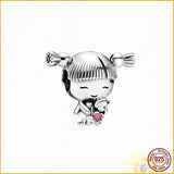 Flower Charm 925 Sterling Silver Beads Pendant Fit Bracelet Women's Jewelry