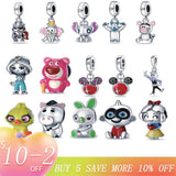 925 Sterling Silver Charm Bead Women Pendant DIY Jewelry