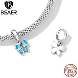 925 Silver Rose Pendant Sunflower Butterfly Charm