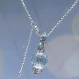 925 Sterling Silver Christmas Crystal Ball Bead Charm for Bracelet Bangle DIY