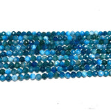 Natural Faceted Apatite Round Stone Beads 15''