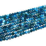 Natural Faceted Apatite Round Stone Beads 15''