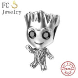 925 Silver Charm Bracelet Cartoon Tree Boy Bead