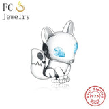 925 Silver Fox Charm Bracelet Bead for Women