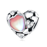 925 Silver Starfish Shell Charms Heart Pendant Ocean Series Beads