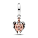 Sterling Silver Angel Wings Pendant Charm Bead for Bracelet