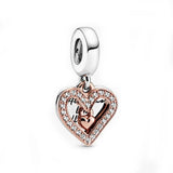 Silver 925 Beads Fits 925 Silver Charm Bracelet Necklace Women Pendant Beads