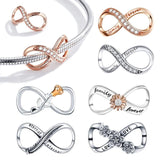 925 Silver Infinity Eternal Symbol Charm Bow Tie Beads