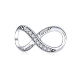 925 Silver Infinity Eternal Symbol Charm Bow Tie Beads