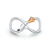 925 Silver Infinity Eternal Symbol Charm Bow Tie Beads