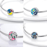 925 Silver Stars Moon Charm Bracelet Women Gift