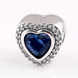 Sparkling Crystal Heart Charm for 925 Silver Bracelet