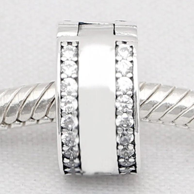 Crystal Clip Lock Stopper Beads for 925 Silver Bracelets