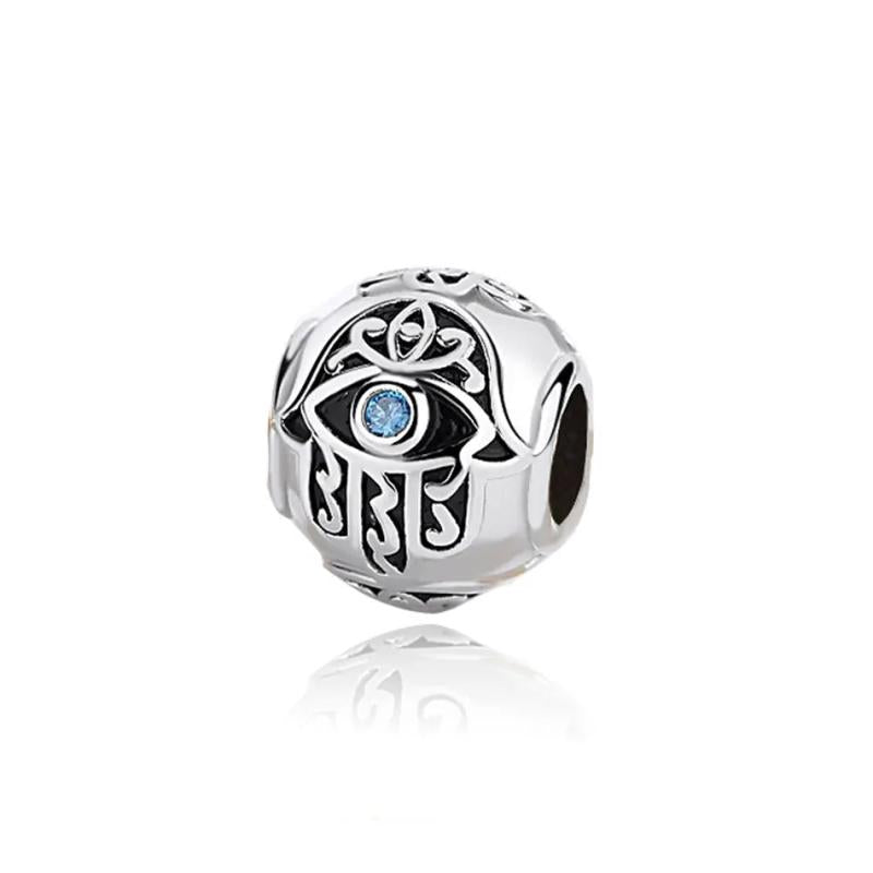 10mm Evil Eye 925 Silver Beads for Bracelet Necklace Charms