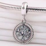 Tree Of Life Crystal Pendant Beads 925 Silver Charm Bracelet Bangle