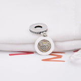 Crystal Heart Pendant Charm for 925 Silver Bracelet
