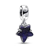 925 Silver Celestial Star Charm Bead for Bracelet Pendant DIY