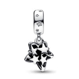 925 Silver Celestial Star Charm Bead for Bracelet Pendant DIY