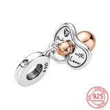 925 Silver Rose Pacifier Charm Beads for Jewelry Making