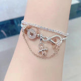 925 Silver Rose Pacifier Charm Beads for Jewelry Making