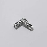925 Sterling Silver Flower Tube Beads 16mm DIY Jewelry Making