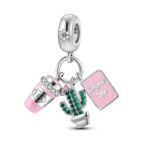 925 Silver Beads Hobby Sports Game Food Charm for Bracelets