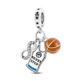 925 Silver Beads Hobby Sports Game Food Charm for Bracelets