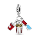 925 Silver Beads Hobby Sports Game Food Charm for Bracelets