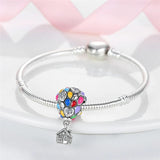 925 Silver Boy Girl Balloon Pendant Charm Bead for Bracelet Necklace