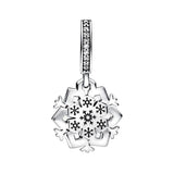 925 Silver Snowflake Charm Bead for Bracelet Pendant