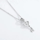 925 Sterling Silver Key Heart Charms for Making Jewelry