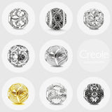 925 Silver Fleur-de-lis Lily Charm Beads