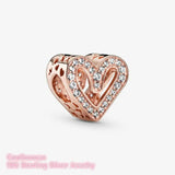 925 Silver Love Flower Basket Rose Charm