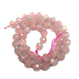 Rose Quartz Faceted Rondelle Beads for Jewelry Making