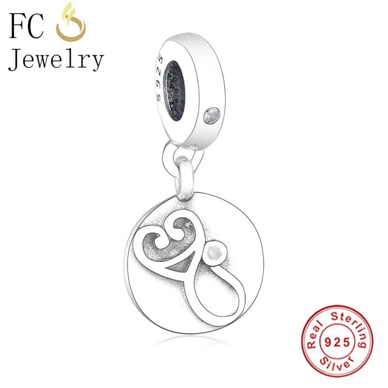 925 Silver Nurse Doctor Stethoscope Beads Pendant for Charm Bracelet