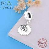 925 Silver Nurse Doctor Stethoscope Beads Pendant for Charm Bracelet