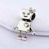 Robot Beads 925 Sterling Silver Charm Bracelet