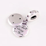 Sisters Crystal Pendant 925 Silver Charm Bead
