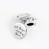 Sisters Crystal Pendant 925 Silver Charm Bead