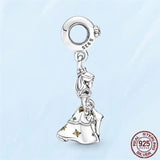 925 Silver Belle Dancing Dangle Charm for Pamura Bracelet