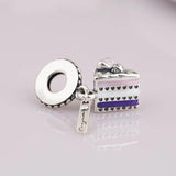 Enamel Celebration Cake Pendant Beads for Charm Bracelet