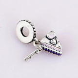 Enamel Celebration Cake Pendant Beads for Charm Bracelet