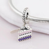Enamel Celebration Cake Pendant Beads for Charm Bracelet
