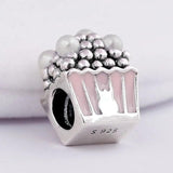 Pink Enamel Popcorn Pearls Crystal Bead for Bracelet DIY
