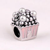 Pink Enamel Popcorn Pearls Crystal Bead for Bracelet DIY