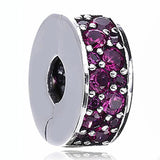 Multicolor Mosaic Elegance Clip Stopper Bead for Bracelet Bangle