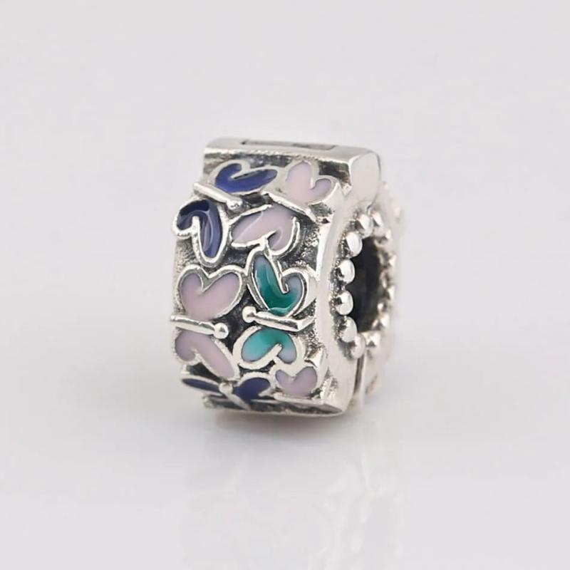 Enamel Butterfly Clip Stopper Beads for Charm Bracelet
